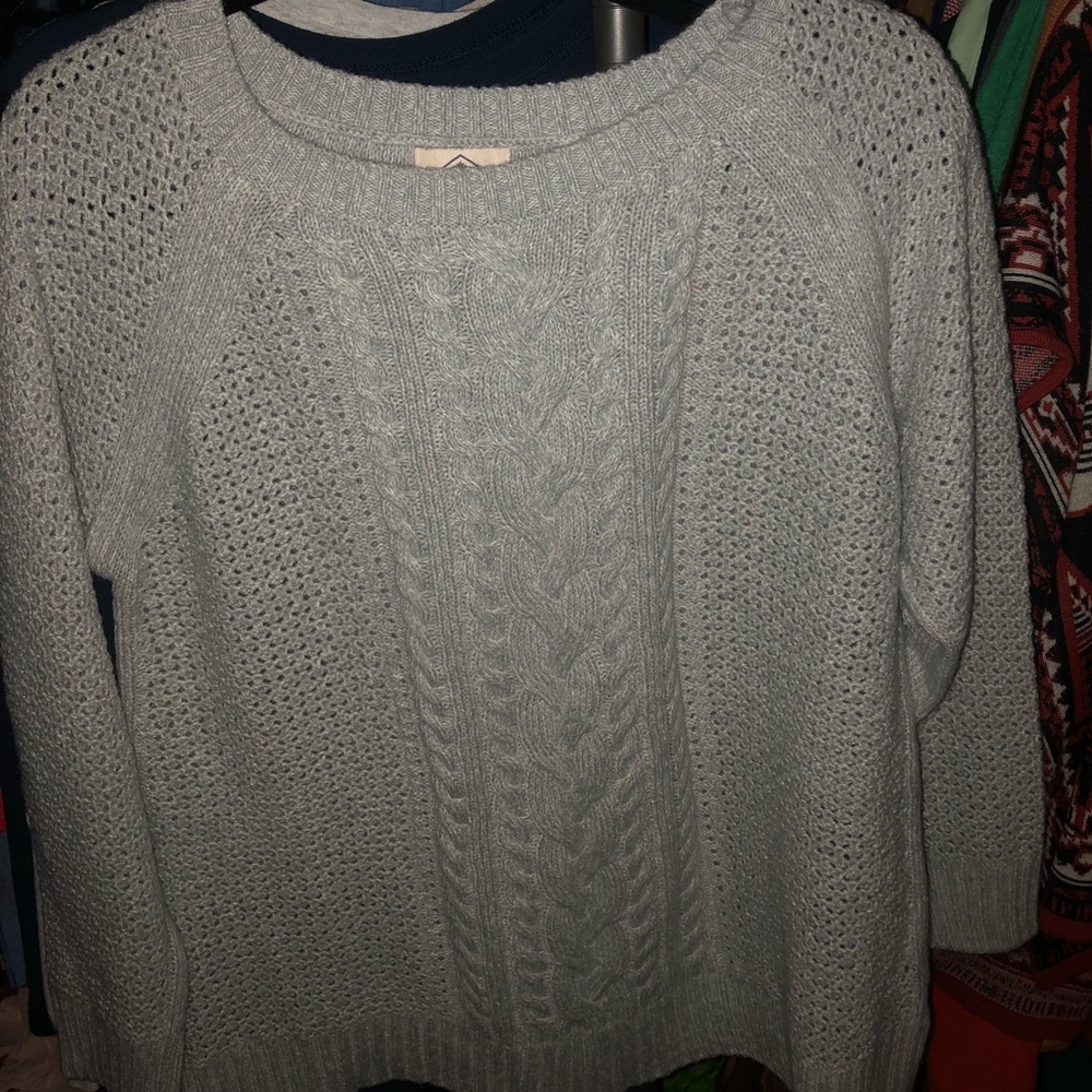 Sweater and button up shirt